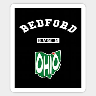 🐱‍👤 Bedford Ohio Strong, Ohio Map, Graduated 1984, City Pride Sticker